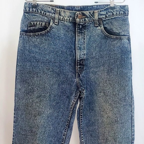 VTG. 91' Levi’s 550 Jeans Men’s 34x34 Relaxed Fit Baggy Blue Acid Wash Denim - Picture 1 of 13